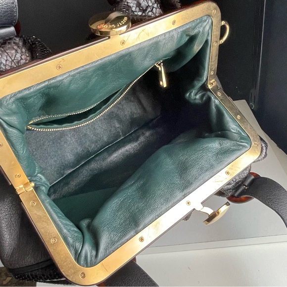 Marc Jacobs Snake Skin & Leather Karen Stam Kisslock Satchel Italy Y2K - Picture 7 of 16